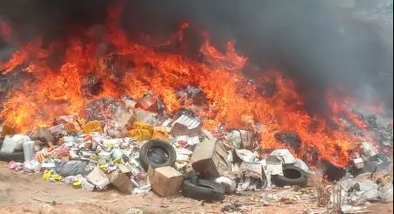 NAFDAC destroys expired goods/Illustration [The Sun Nigeria]
