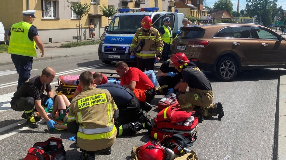 Miejsce wypadku z udziałem 8-letniego chłopca