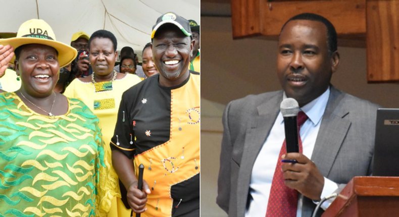 Deputy President William Ruto with Kajiado Eats MP Peris Tobiko and the MP's husband Kishanto Ole Suuji