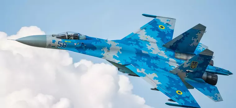 Niezwykle rzadkie nagranie z walk. Ukraiński Su-27 kontra rosyjski cel [WIDEO]