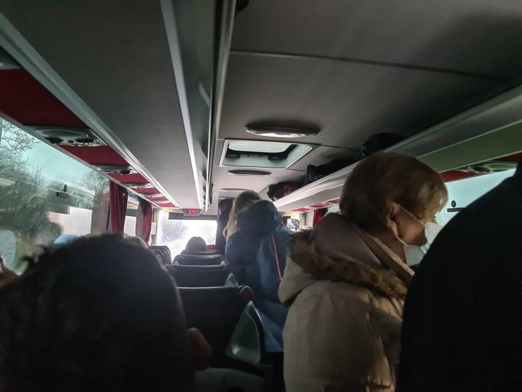 Tłok w autobusie z Zakopanego do Krakowa 
