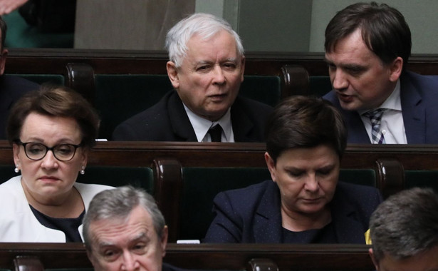 Jarosław Kaczyński i Zbigniew Ziobro w Sejmie