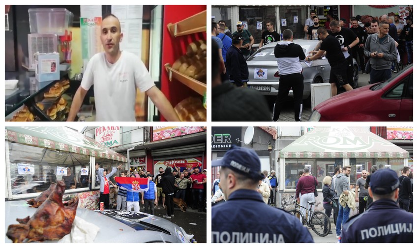 Huligani ispred pekare