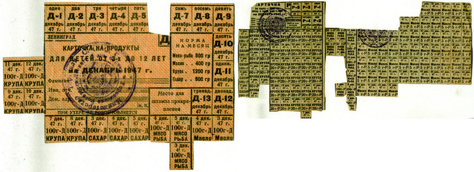 Kartki żywnościowe i chleb z oblężonego Leningradu,  1941–1944 