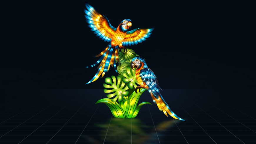 Wizualizacja Dzika Ameryka  - Ara glaucogularis