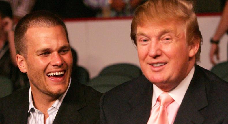 Quarterback Tom Brady and former President Donald Trump.
