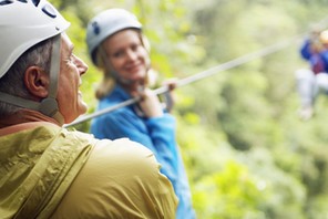 Group of People Rappelling