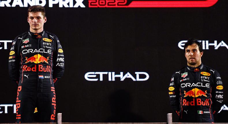 Max Verstappen and Sergio Perez.Rudy Carezzevoli/Getty Images