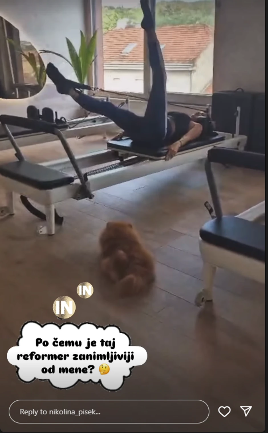 Nikolina Pišek na pilatesu