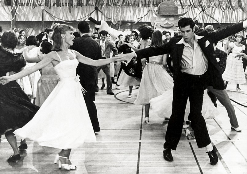 John Travolta i Olivia Newton-John w "Grease"