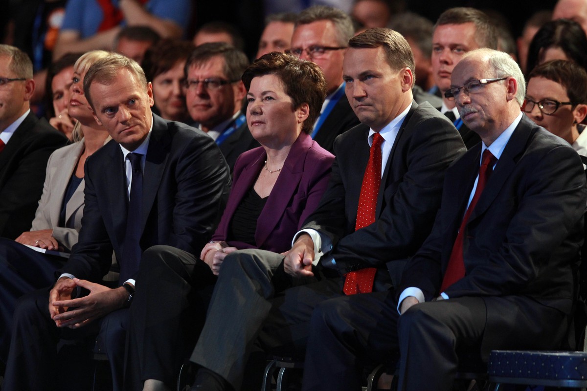 Donald Tusk, Hanna Gronkiewicz-Waltz,Radosław Sikorski i Janusz Lewandowski