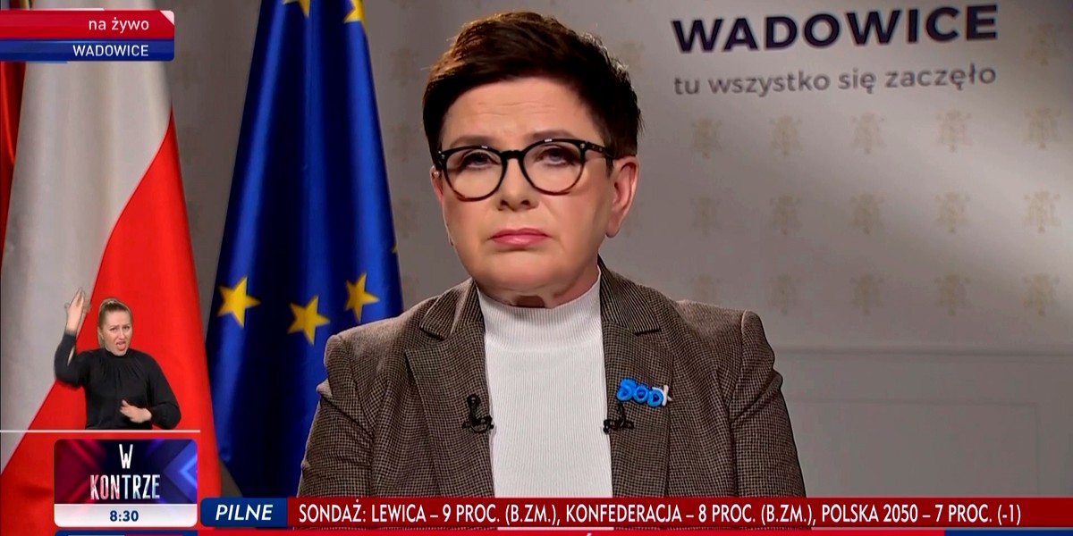 Beata Szydło w TVP w ważną rocznicę. W marynarce miała coś zaskakującego!