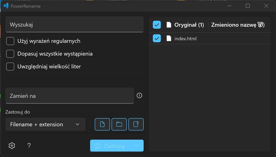 PowerToys – szybka zmiana nazw plików