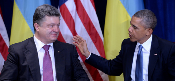 Barack Obama i prezydent Petro Poroszenko PAP/Jacek Turczyk