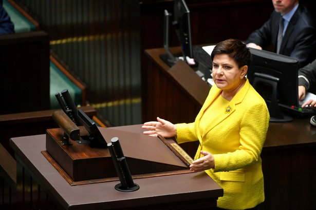 Premier Szydło zabrała w czwartek głos podczas sejmowej debaty nad wnioskiem o konstruktywne wotum nieufności złożonym przez PO