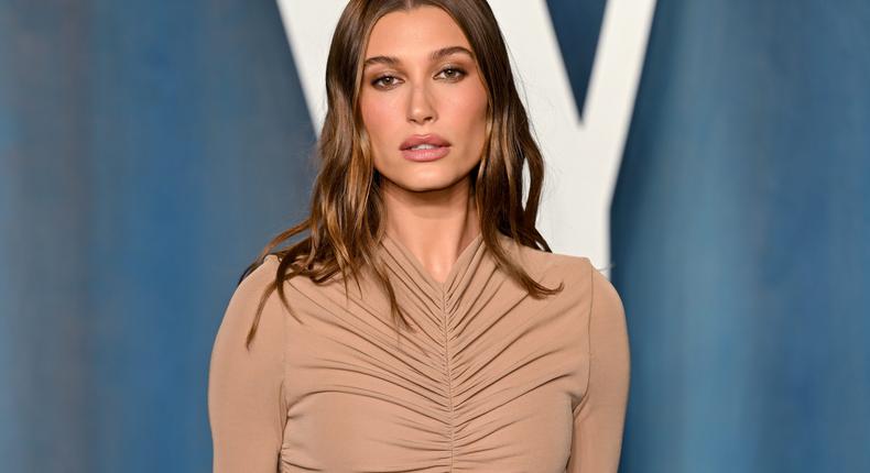 Hailey Bieber said she wanted her back to be showing through her wedding dress.Karwai Tang/Getty Images