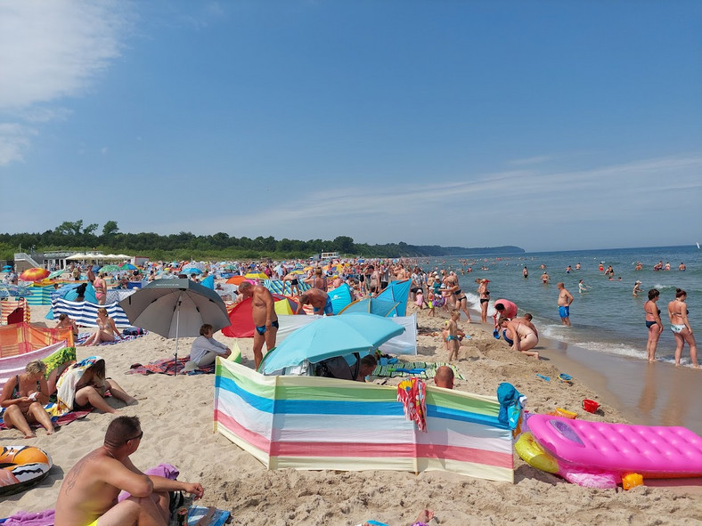 Na plaży we Władysławowie