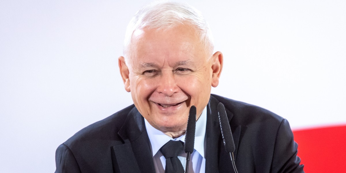 Prezes PiS Jarosław Kaczyński przemawiał w niedzielę w Grudziądzu