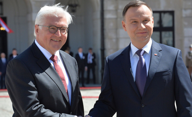 Prezydenci Polski i Niemiec - Andrzej Duda oraz Frank-Walter Steinmeier