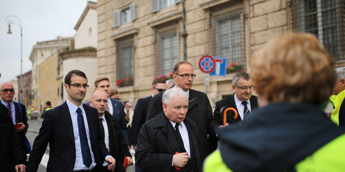 Jarosław Kaczyński w Watykanie.