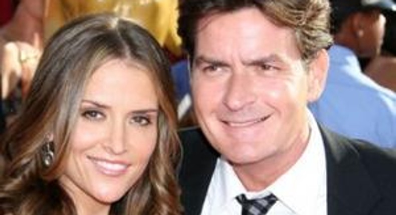 Charlie Sheen with ex wife, Brooke Mueller