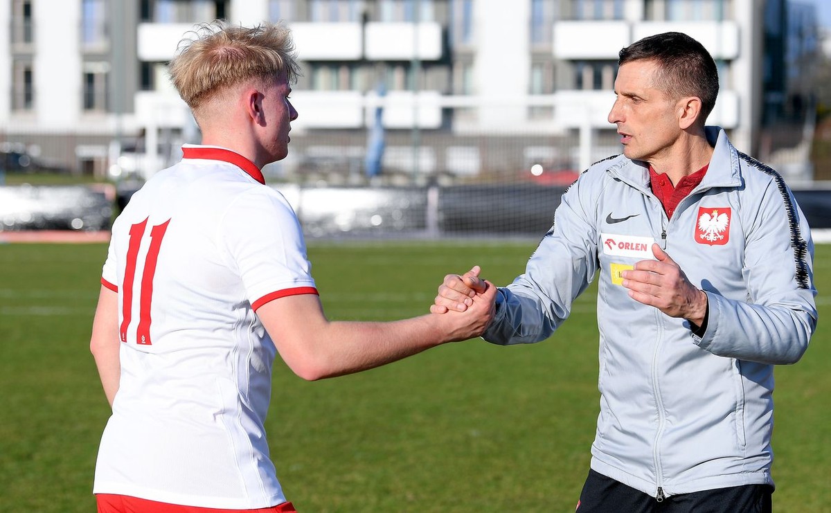 Miłosz Brzozowski i Trener Marcin Brosz