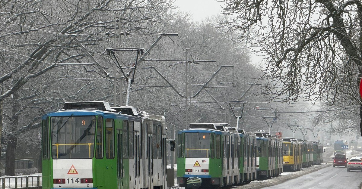Wstrzymano wszystkie tramwaje. Szczecin nie razi sobie z fatalną pogodą