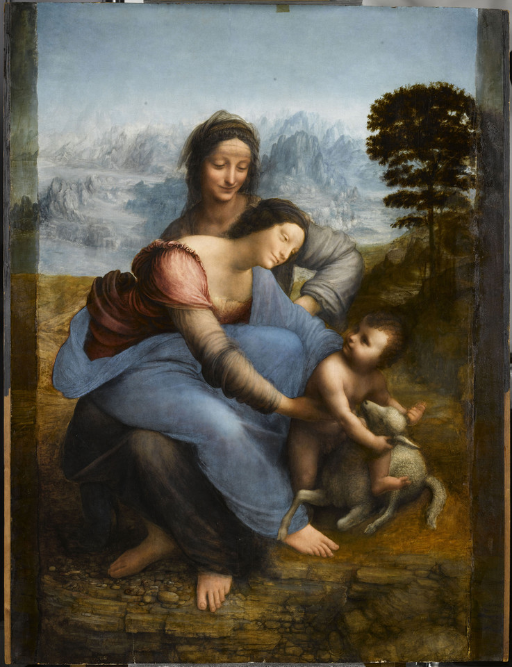 Leonardo da Vinci, "Święta Anna Samotrzecia" 