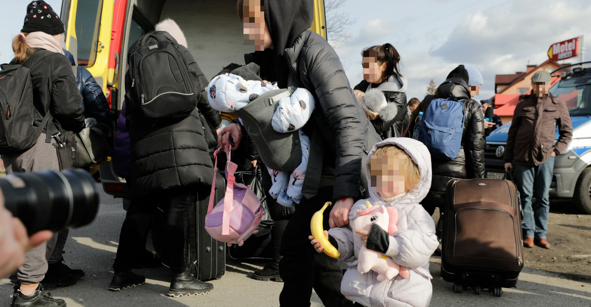 Uchodźcy z Ukrainy na polskiej granicy