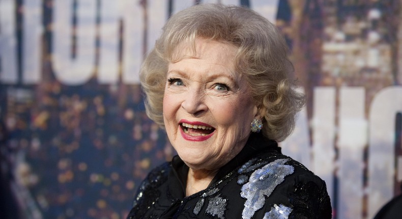 Betty White attends the SNL 40th Anniversary Celebration at Rockefeller Plaza in New York City on February 15, 2015.