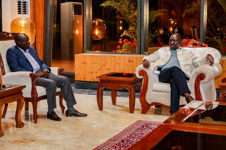 President William Ruto and Deputy President Rigathi Gachagua at JKIA on June 2, 2024