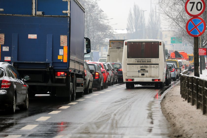 Tak kierowca przeprosił za wypadek, który zablokował ruch w Łodzi