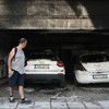 Zapaljeni automobili u Solunu
