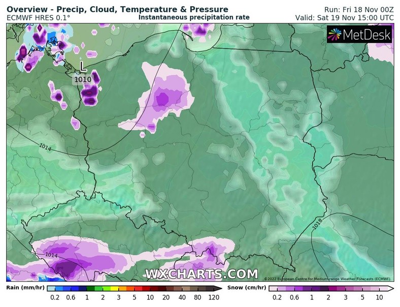 W sobotę sypnie na krańcach południowych oraz na północy