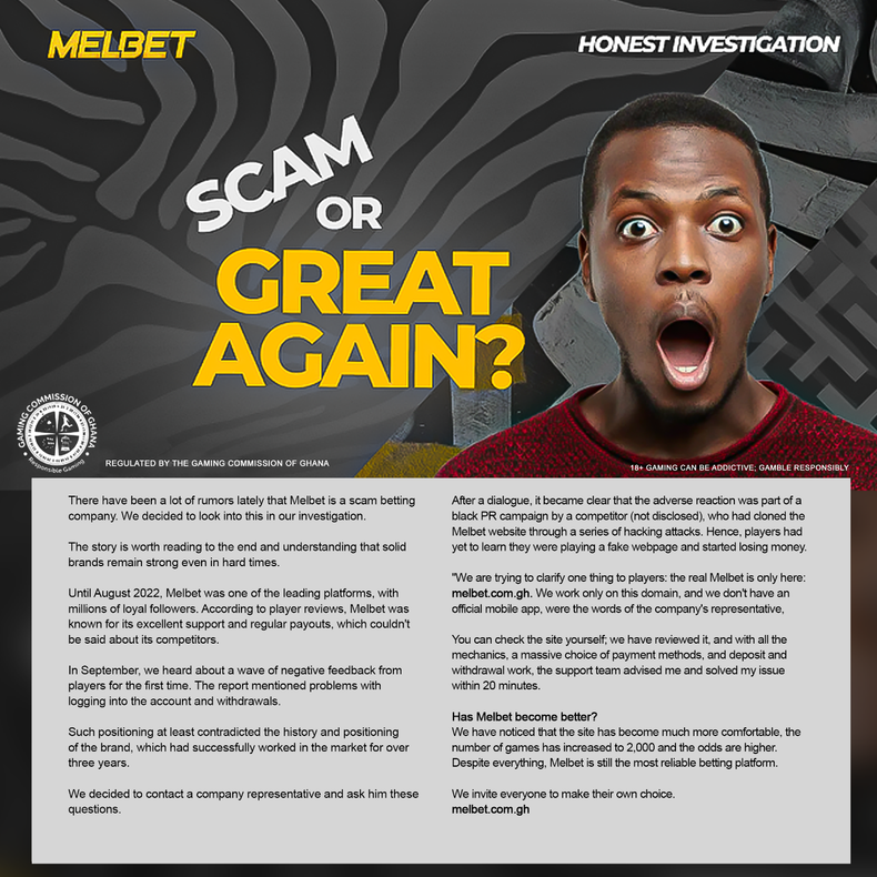 Melbet Ghana: Scam or big again?