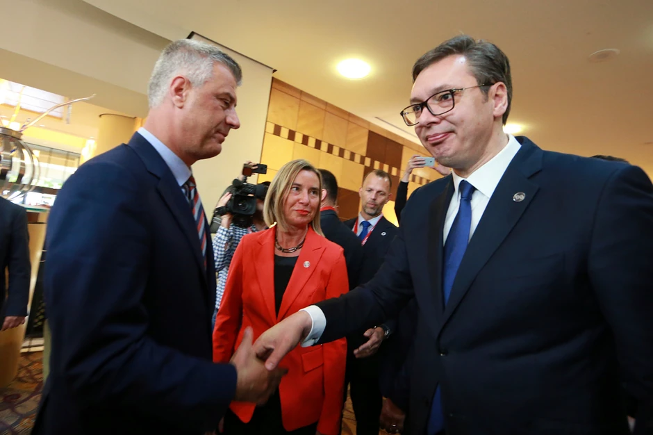 Aleksandar Vučić i Hašim Tači