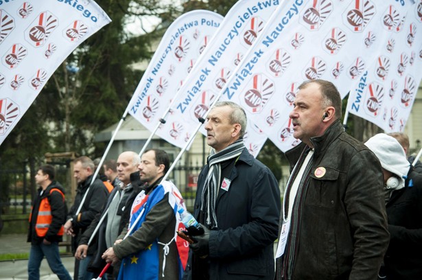 Manifestacja nauczycieli w Warszawie