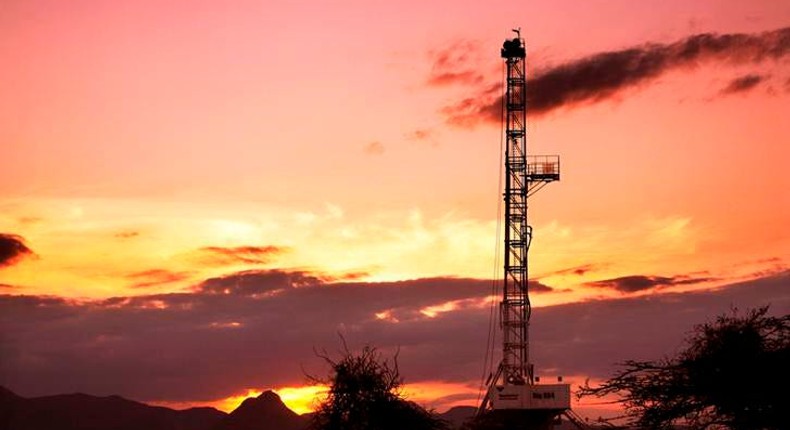 An oil rig used in drilling at the Ngamia-1 well on Block 10BB, in the Lokichar basin, which is part of the East African Rift System, is seen in Turkana County.