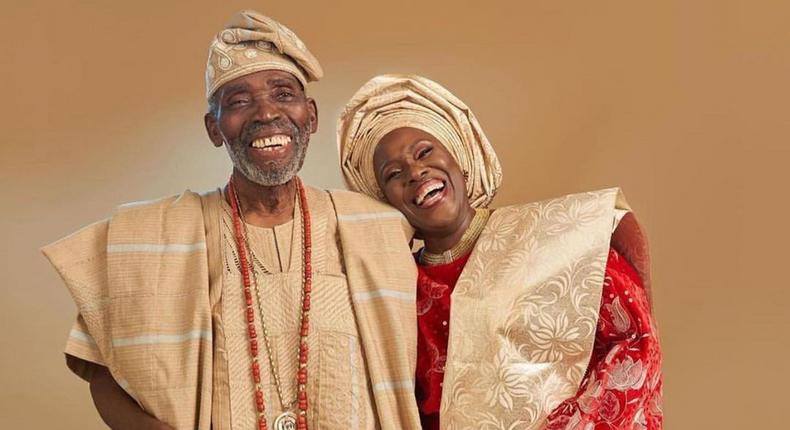 Nollywood veteran Joke Silva celebrates her husband Olu Jacobs' 81st birthday [Instagram/StyledAseobi]