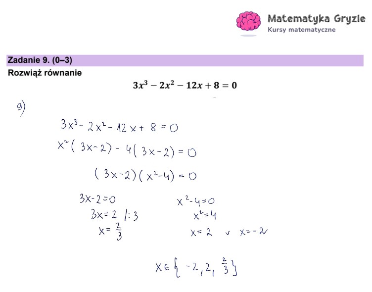 Arkusz CKE i odpowiedzi. Matematyka, poziom podstawowy formuła 2023 - zadanie 9