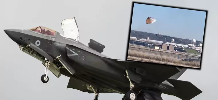 Niesamowite wideo z kraksy myśliwca F-35. Pilot katapultował się z ziemi