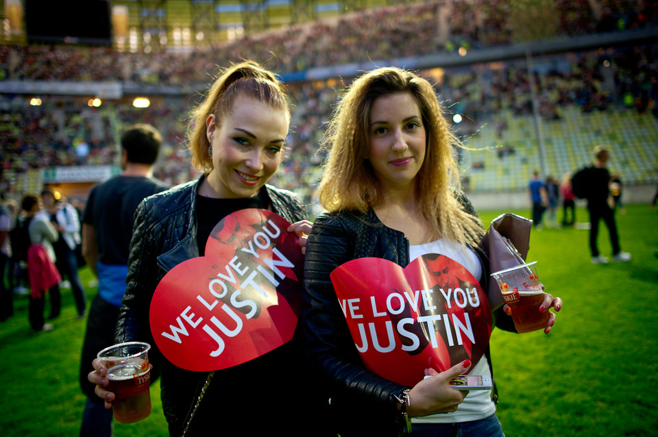 Publiczność na koncercie Justina Timberlake'a