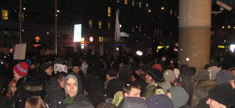 Warszawski protest przeciwko ACTA