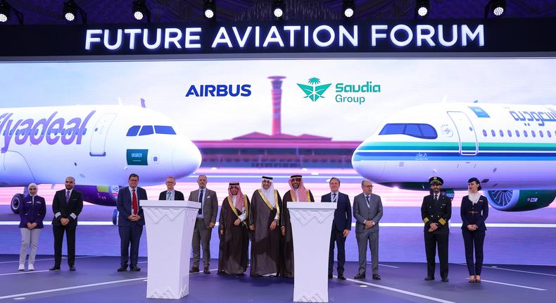 Saudia and Airbus announced the order on Monday.Courtesy of Saudia