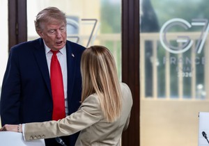 Donald Tramp i Đorđa Meloni na Samitu G7