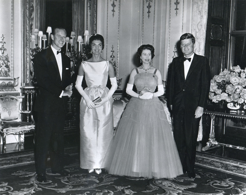 John F. Kennedy, Jackie Kennedy, Elżbieta II i książę Filip