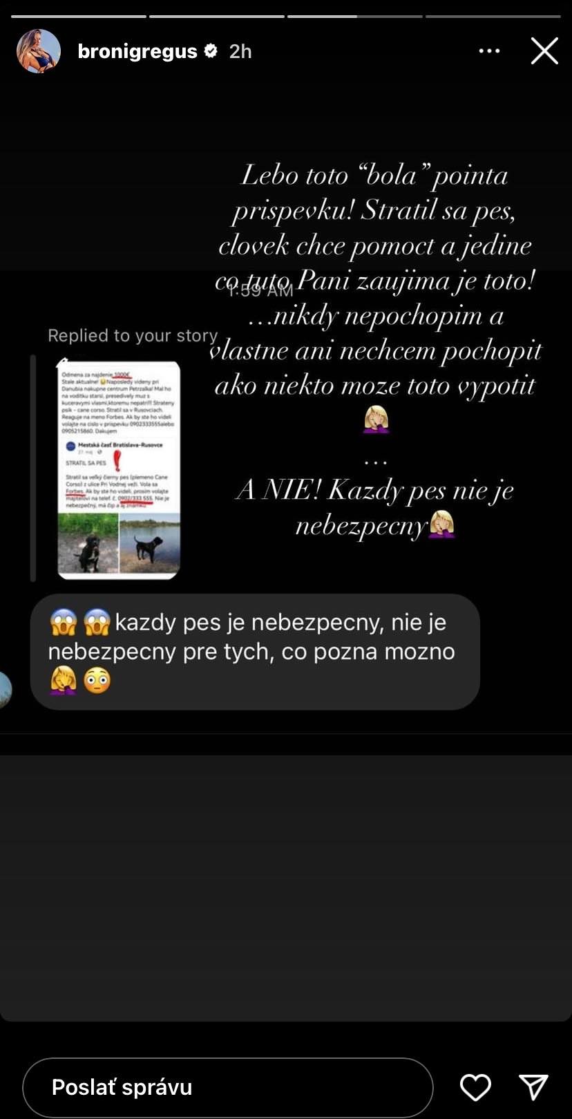 Takúto reakciu určite nečakala.