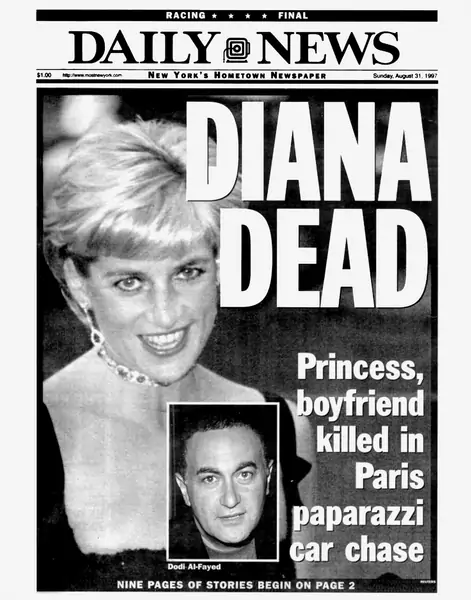 Śmierć księżnej Diany wstrząsnęła światem Fot. NY Daily News Archive via Getty Images