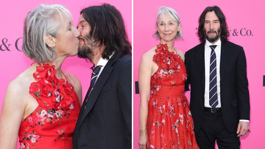 Keanu Reeves całował się z partnerką na ściance. "Fanki" nie dają jej żyć
