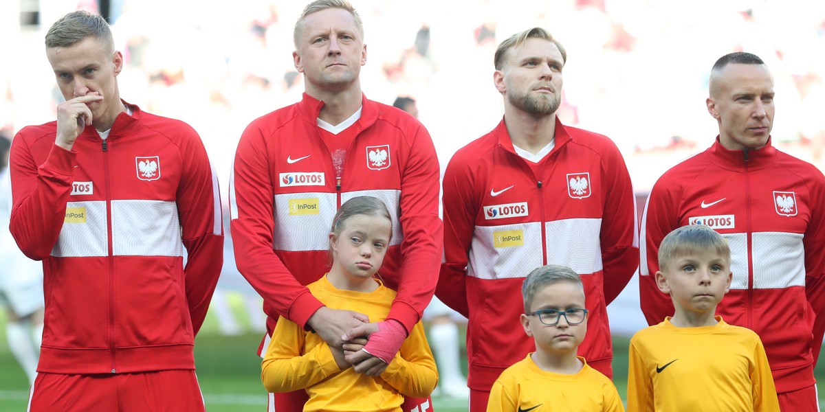 Kamil Glik z Natalią przed meczem z Walią